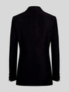Onyx Diamond-Texture Shawl-Collar Tuxedo Jacket 09