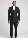 Onyx Jet Crystal-Mesh Shawl-Collar Double-Breasted Tuxedo Jacket - cover