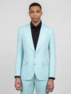 Aqua Two-Button Peak-Lapel Suit Jacket 04