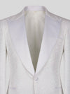 Ivory Three-Cuff Satin Shawl-Collar Tuxedo Jacket 08