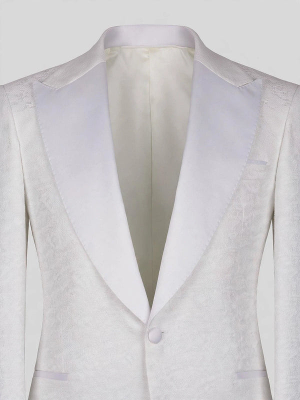 Ivory Three-Cuff Satin Shawl-Collar Tuxedo Jacket 08