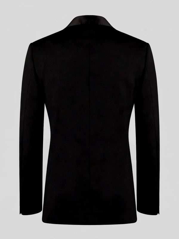 Onyx Geometric Mirror-Scatter Peak-Lapel Double-Breasted Tuxedo Jacket 09