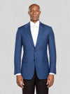 Steel Blue Two-Button Notch-Lapel Suit Jacket - cover
