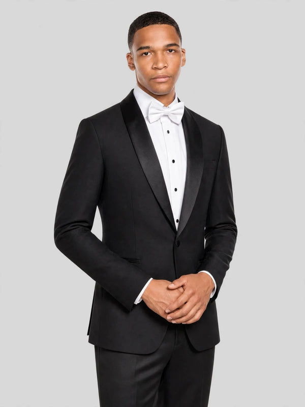 Onyx Classic Satin Shawl-Collar Tuxedo Jacket 03