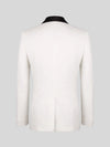 Ivory Jet Beaded-Edge Shawl-Collar Tuxedo Jacket 09