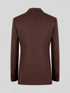 Chestnut Brown Single-Button Notch-Lapel Suit Jacket 09