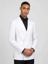 Snow White Pick-Stitch Patch-Pocket Peak-Lapel Double-Breasted Tuxedo Jacket 06