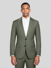 Sage Olive Two-Button Notch-Lapel Suit Jacket 01