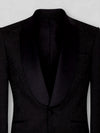 Onyx Textured Satin Shawl-Collar Tuxedo Jacket 08