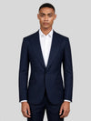 Midnight Navy Single-Button Peak-Lapel Suit Jacket 01
