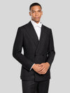 Onyx Fine Pick-Stitch Patch-Pocket Peak-Lapel Double-Breasted Tuxedo Jacket 03
