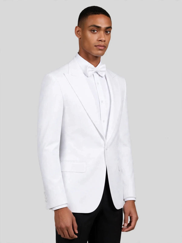 Snow White One-Button Peak-Lapel Suit Jacket 03