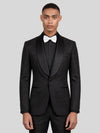 Onyx Mottled Satin-Welt Shawl-Collar Tuxedo Jacket 05