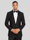 Onyx Silver Pearl-Ring Shawl-Collar Tuxedo Jacket 02