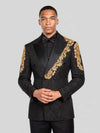 Onyx Gold Double-Breasted Tuxedo Jacket 06