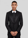 Onyx Jet Paisley-Scatter Peak-Lapel Tuxedo Jacket 05