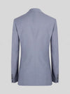 Slate Blue-Grey Two-Button Notch-Lapel Suit Jacket 09