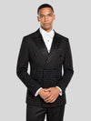 Onyx Jet Beaded-Grid Peak-Lapel Double-Breasted Tuxedo Jacket 03
