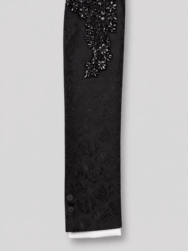 Onyx Crystal Double-Breasted Tuxedo Jacket 10