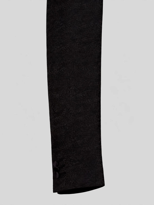 Onyx Textured Satin-Welt Peak-Lapel Tuxedo Jacket 10