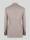 Oatmeal Single-Button Peak-Lapel Suit Jacket 09