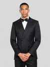 Onyx Wide Shadow-Stripe Six-Button Peak-Lapel Double-Breasted Suit Jacket 02