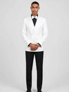 Snow White Paisley-Jacquard Satin Peak-Lapel Six-Button Double-Breasted Tuxedo Jacket 05