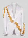 Ivory Gold Crystal Tuxedo Jacket 07