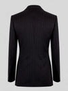 Onyx Wide Shadow-Stripe Six-Button Peak-Lapel Double-Breasted Suit Jacket 09