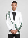 Ivory Emerald Crystal Vine Shawl-Collar Tuxedo Jacket 05