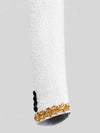 Ivory Gold-Leaf Velvet Shawl-Collar Double-Breasted Tuxedo Jacket 10