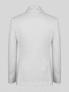 Ivory Silver Crystal-Trim Shawl-Collar Double-Breasted Tuxedo Jacket 09
