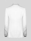Ivory Silver Crystal Cascade Peak-Lapel Double-Breasted Tuxedo Jacket 09