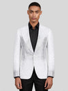 Ivory Silver Crystal Gradient Peak-Lapel Tuxedo Jacket 04