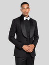 Onyx Jet Scatter Shawl-Collar Tuxedo Jacket 05