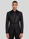 Onyx Mottled Satin-Welt Shawl-Collar Tuxedo Jacket 04