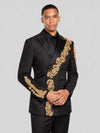 Onyx Gold Crystal Cascade Double-Breasted Tuxedo Jacket 04
