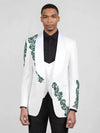 Ivory Emerald Crystal Shawl-Collar Tuxedo Jacket 04