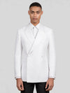 Snow White Paisley-Jacquard Satin Peak-Lapel Two-Button Double-Breasted Tuxedo Jacket 01