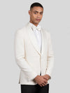 Ivory Slant-Pocket Satin Shawl-Collar Tuxedo Jacket 03