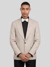Oatmeal Single-Button Peak-Lapel Suit Jacket 05
