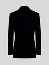 Onyx Fine Pick-Stitch Patch-Pocket Peak-Lapel Double-Breasted Tuxedo Jacket 09