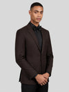 Espresso Two-Button Notch-Lapel Suit Jacket 06