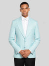 Aqua Two-Button Peak-Lapel Suit Jacket 03