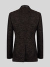 Onyx Gold Pearl-Floral Shawl-Collar Tuxedo Jacket 09