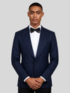 Midnight Navy Single-Button Peak-Lapel Suit Jacket 02