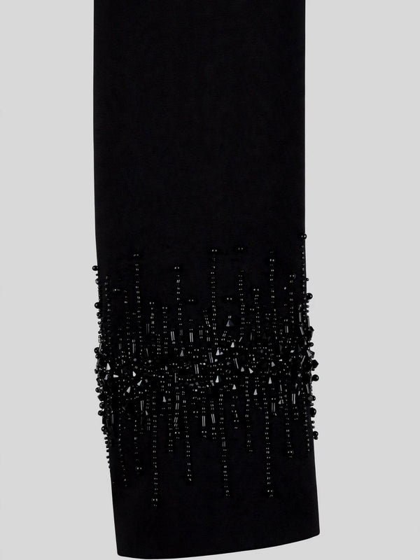 Onyx Jet Bead-Cascade Peak-Lapel Double-Breasted Tuxedo Jacket 10