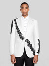 Ivory Noir Lace Tuxedo Jacket 01