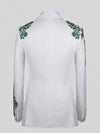 Ivory Emerald Crystal Shawl-Collar Tuxedo Jacket 09