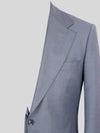 Slate Blue-Grey Two-Button Notch-Lapel Suit Jacket 08